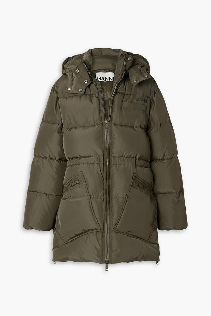 Ganni Black Short Tech Down Puffer Jacket - Coats - BeyondStyle