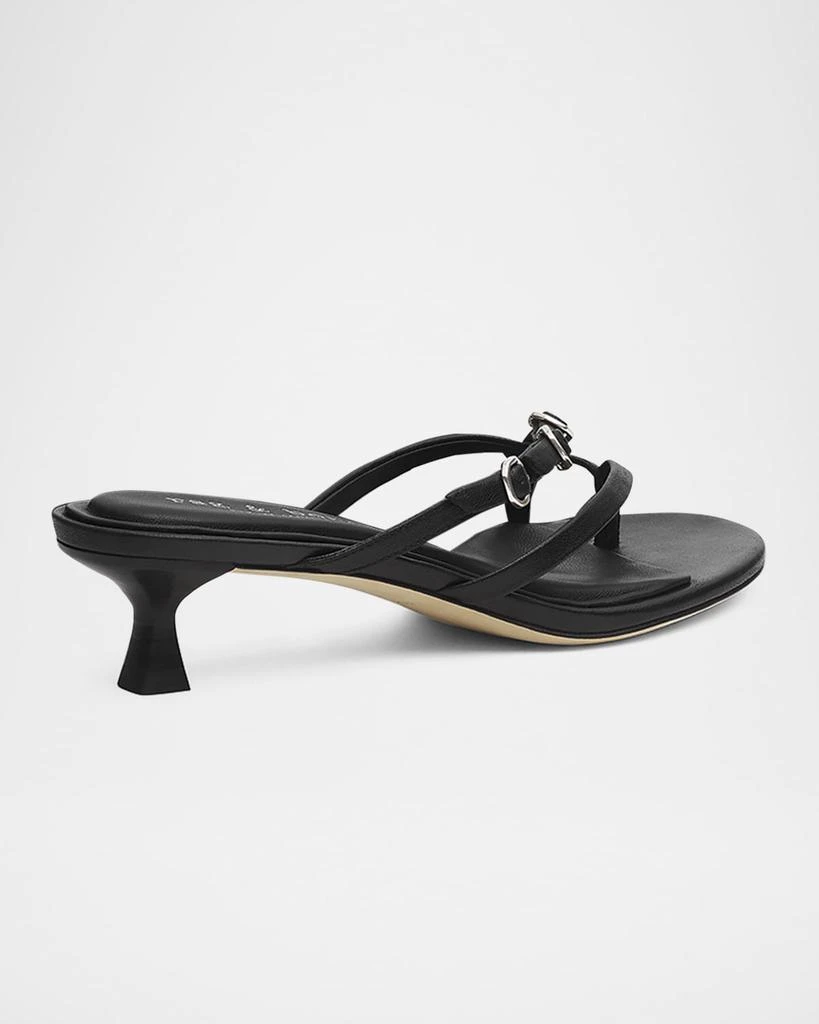 Rag & Bone Sammie Leather Buckle Kitten-Heel Sandals 3