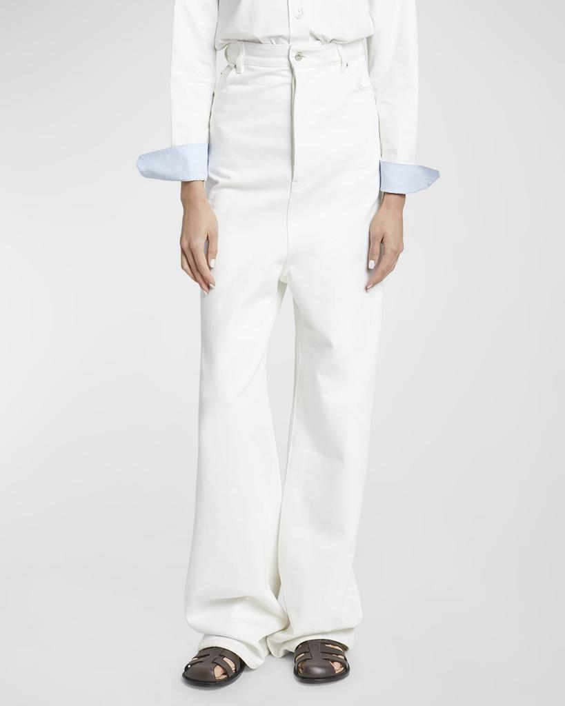 Loewe High-Rise Drop-Crotch Relaxed Straight-Leg Jeans