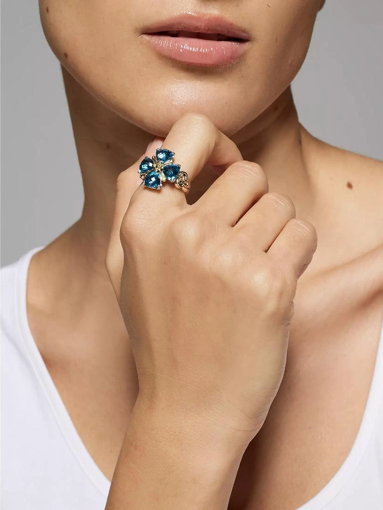 Konstantino Anthos Prism Silver, 18K Gold & Blue Spinel Ring 4