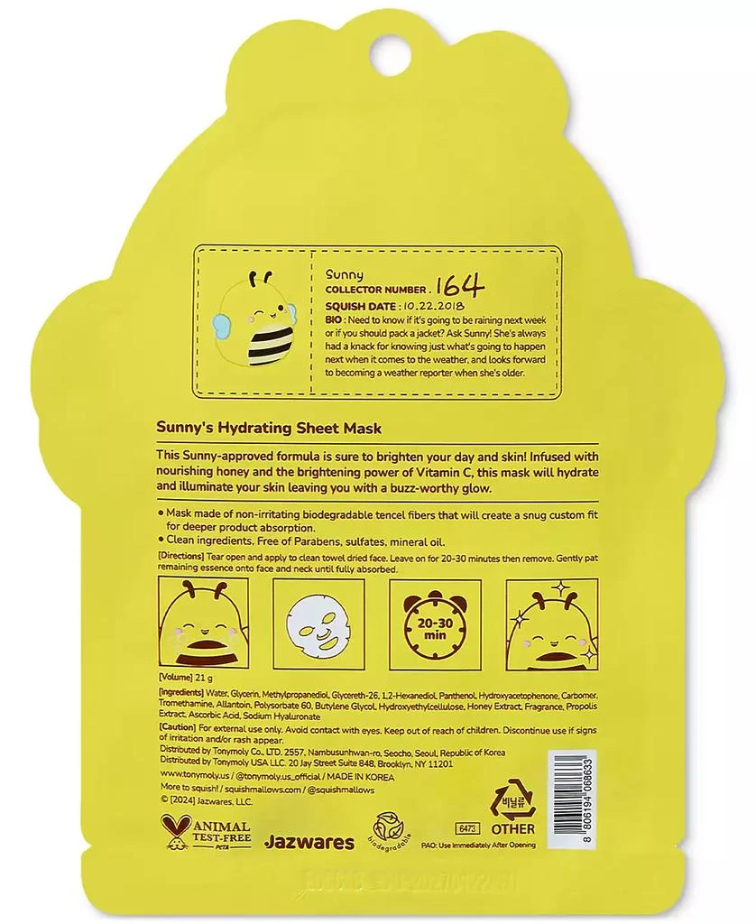 TONYMOLY Squishmallow Sunny Hydrating Sheet Mask 3