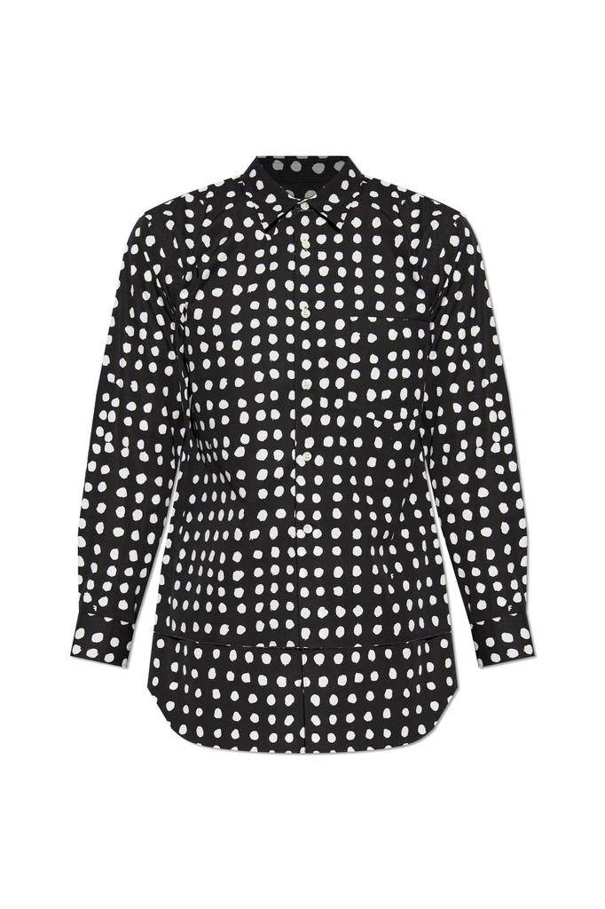 Black Comme des Garçons Black Comme des Garçons Polka Dot Long-Sleeved Shirt 1