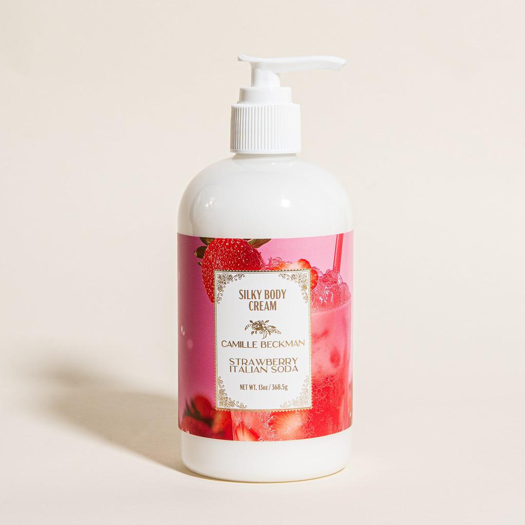 Camille Beckman Silky Body Cream 13oz Strawberry Italian Soda