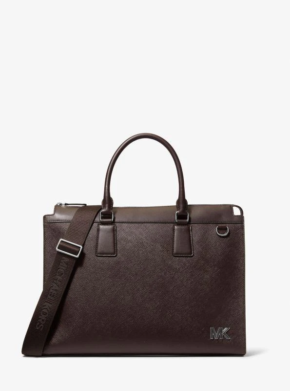 Michael Kors Edison Medium Scratch-Resistant Leather Briefcase 1