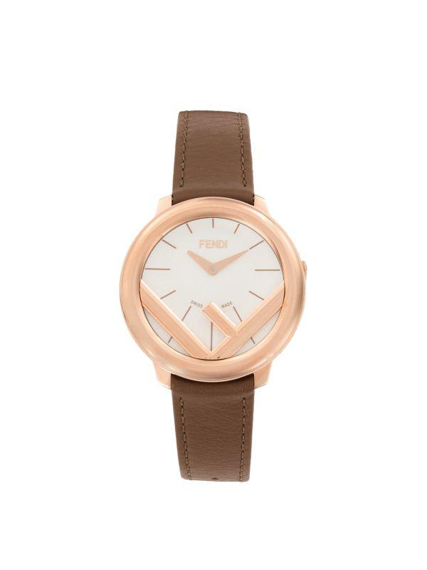 Fendi 28MM Run Away Stainless Steel, Ion-Plated Rose Gold