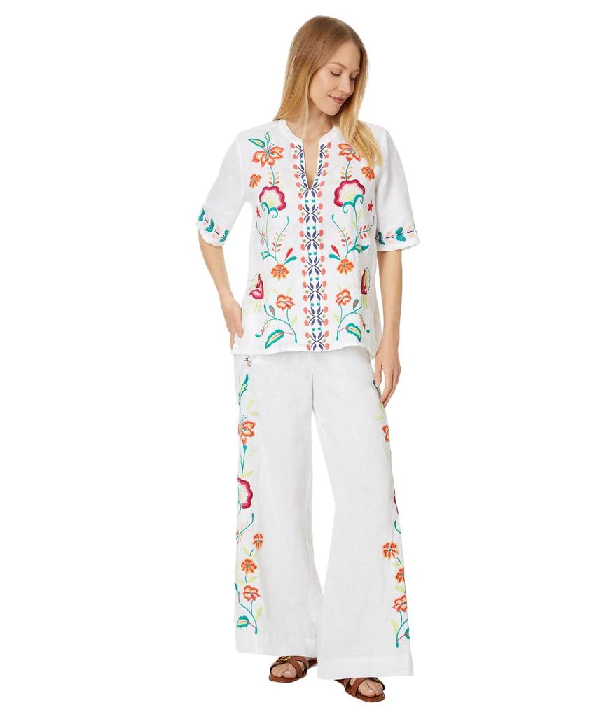 Johnny Was Averi Wide Leg Linen Pant 4