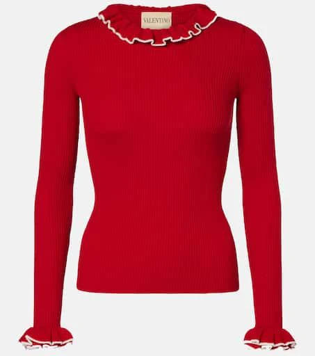 Valentino Ruffled virgin wool sweater 1