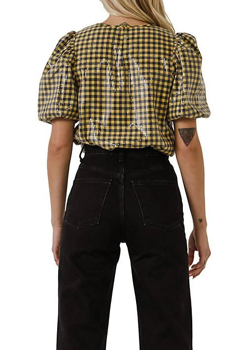 English Factory Factory Sequins Gingham Top 2
