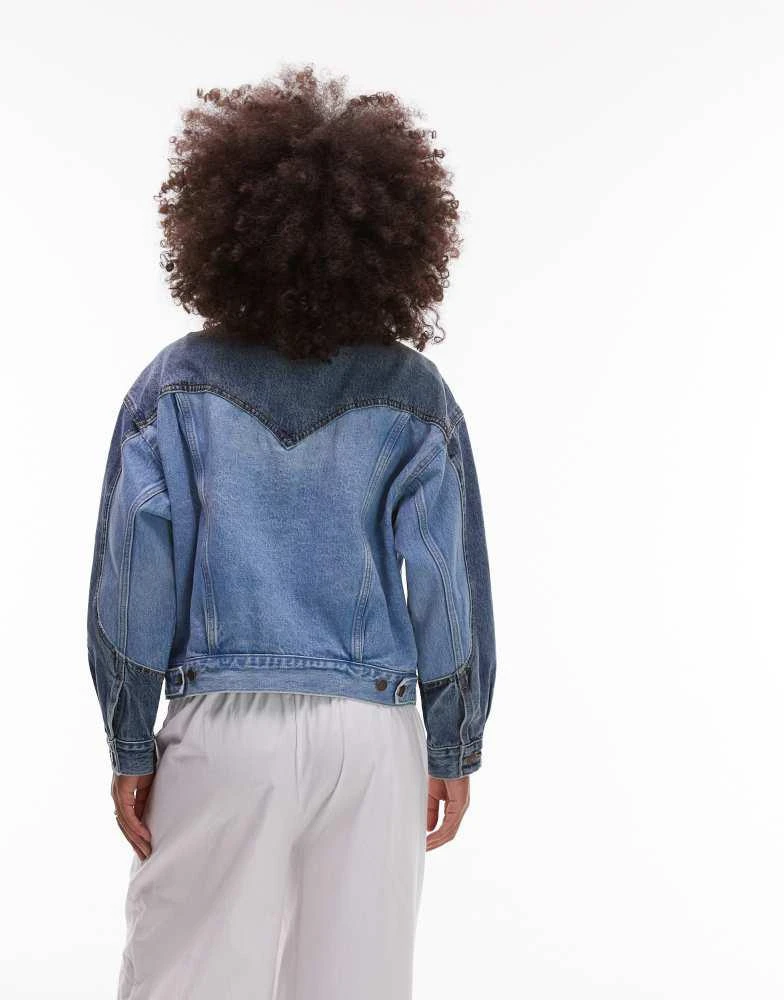 Levi
s Levi
s 90
s western pieced denim trucker jacket in blue 4