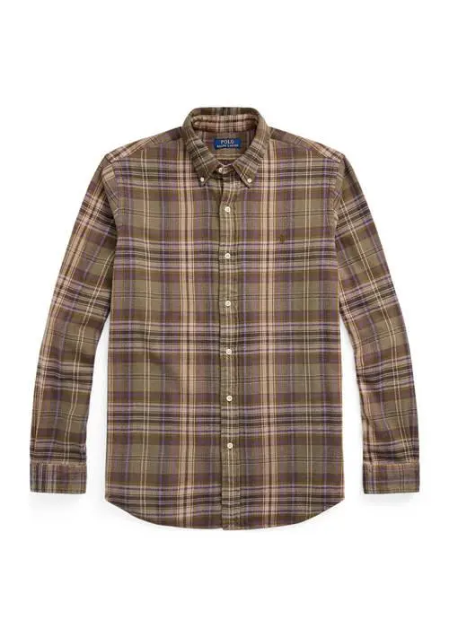 Ralph Lauren Classic Fit Plaid Brushed Flannel Shirt 4
