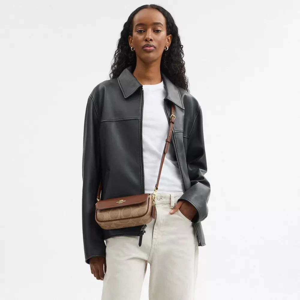 Coach Hailey Flap Bag In Signature Canvas 3