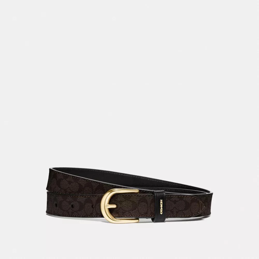 Coach Classic Belt In Signature Canvas 1