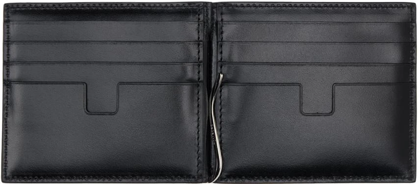 Tom Ford Black Shiny Printed Croc T Line Money Clip Wallet 3