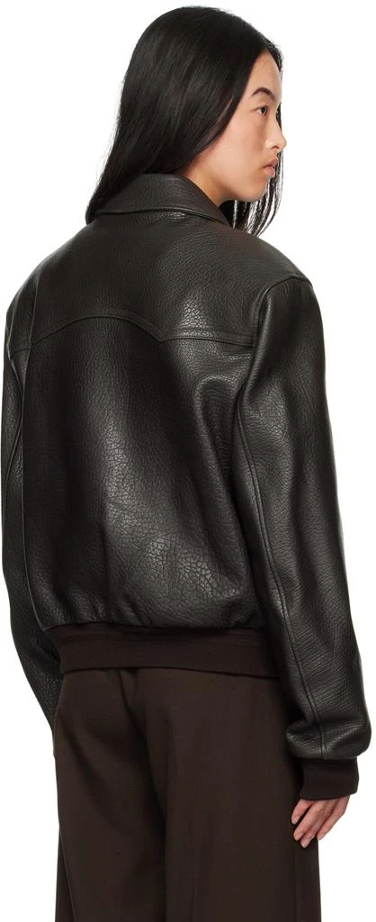 Recto Brown Ben Shrunken Leather Jacket 3
