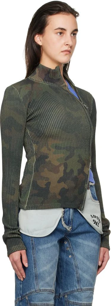 ANDERSSON BELL Khaki Camouflage Printed Knit Sweater 2