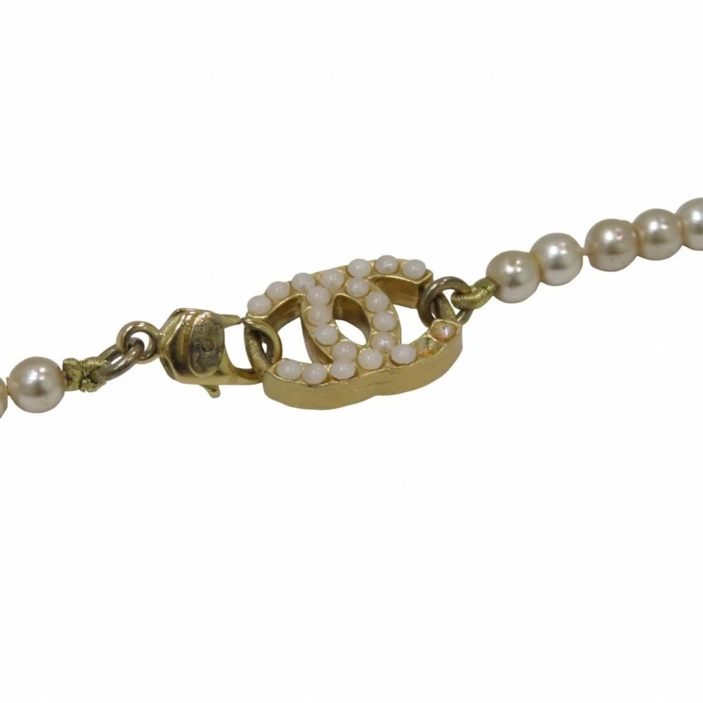 Chanel Artificial ivory gold Plating Necklace (Pre-Owned) 2