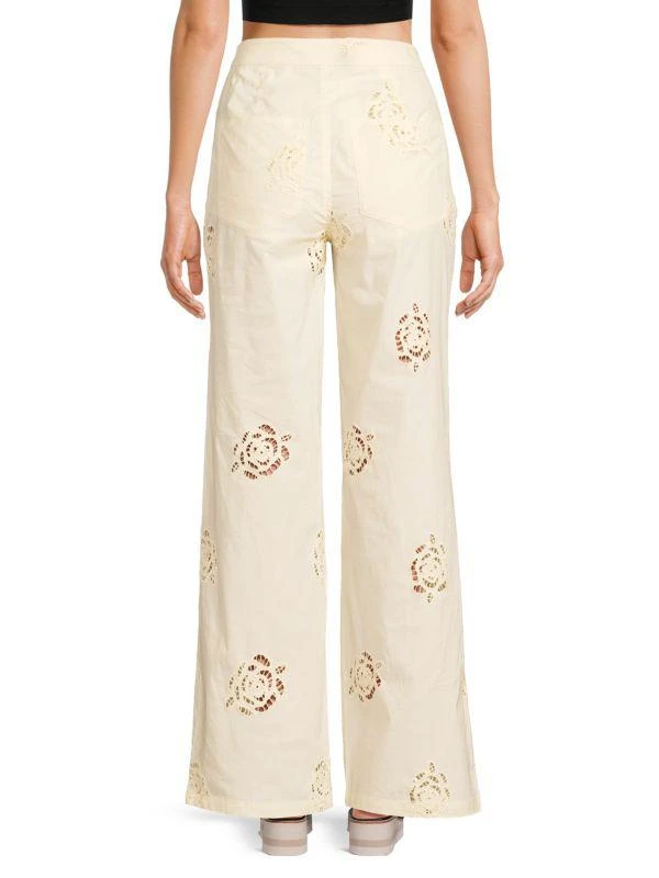 WeWoreWhat Eyelet Straight Leg Jeans 2