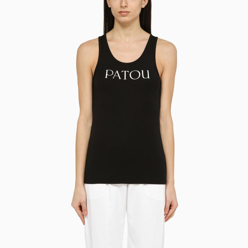 Patou Black tank top with logo