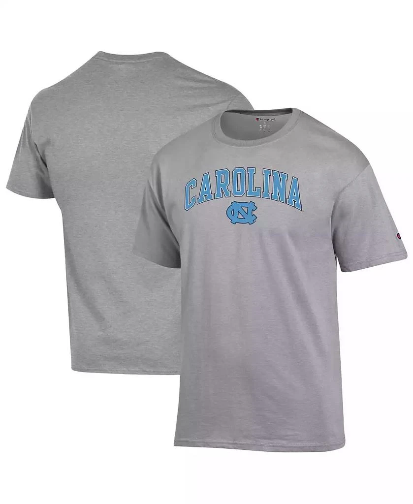 CHAMPION Men's Heather Gray North Carolina Tar Heels Arch Over Logo T-Shirt 1