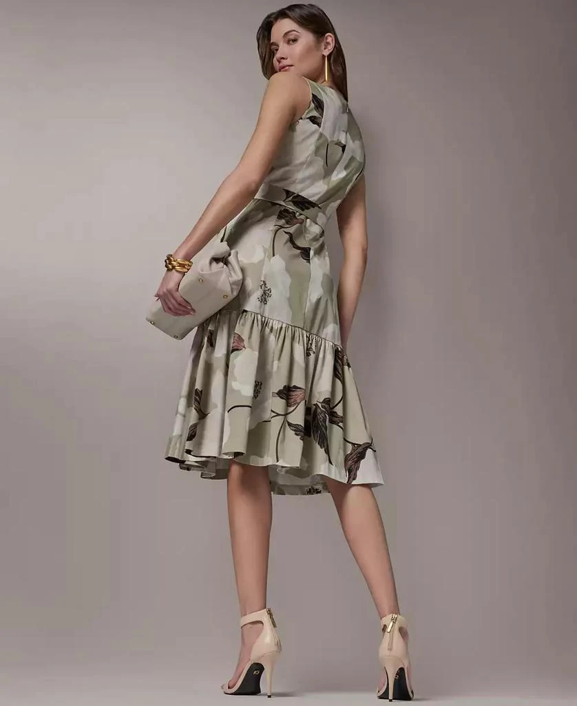 sleeveless striped midi dress for women Vivienne Button Down Sleeveless Midi Dress in catalina stripe