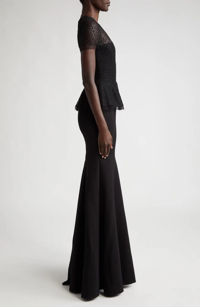 Jason Wu Mixed Media Embroidered Lace Peplum Gown 3