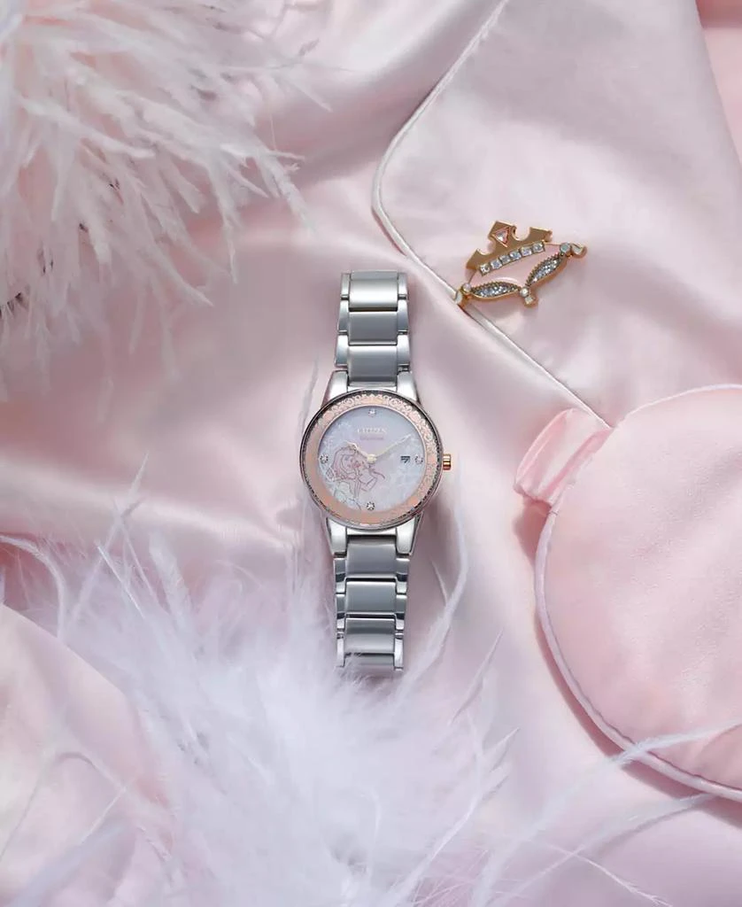 Citizen Eco-Drive Women's Disney Princess Sleeping Beauty Aurora Enchanted Stainless Steel Bracelet Watch 30mm Boxed Set 8