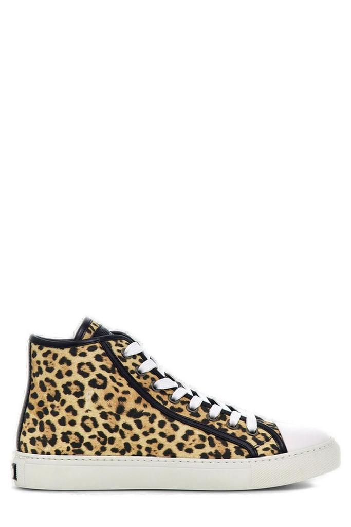 Roberto Cavalli Roberto Cavalli Jaguar Skin Printed High-Top Sneakers
