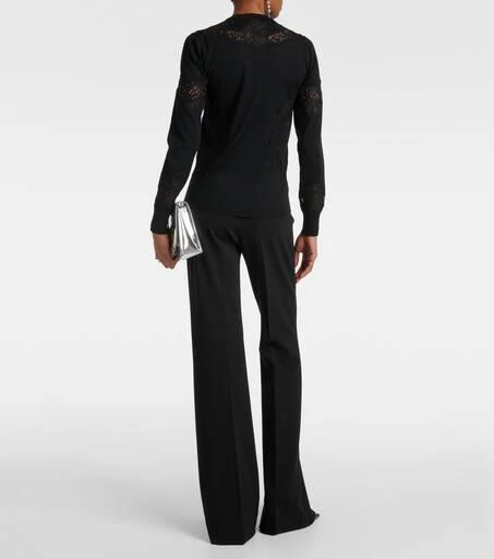 Dolce 
Gabbana Lace-trimmed cashmere-blend sweater 3