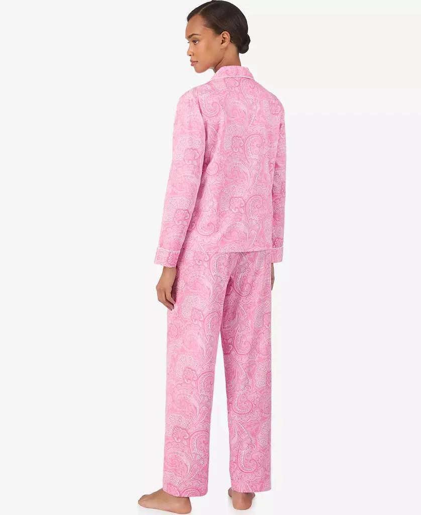 Ralph Lauren Women
s Long-Sleeve Notch Collar Top and Pants Pajama Set 3