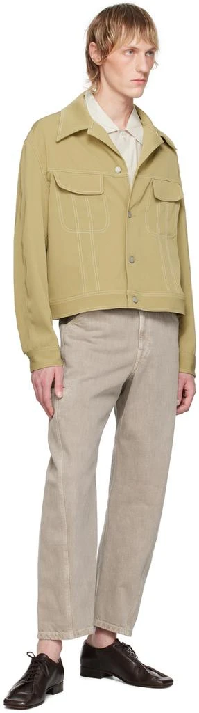 YOKE Beige Button Jacket 4