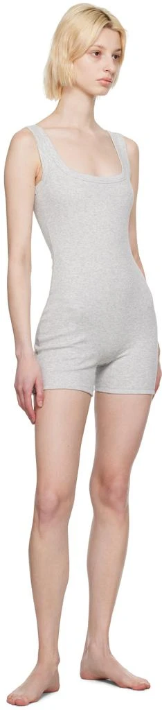 SKIMS Gray Cotton Rib Onesie 4