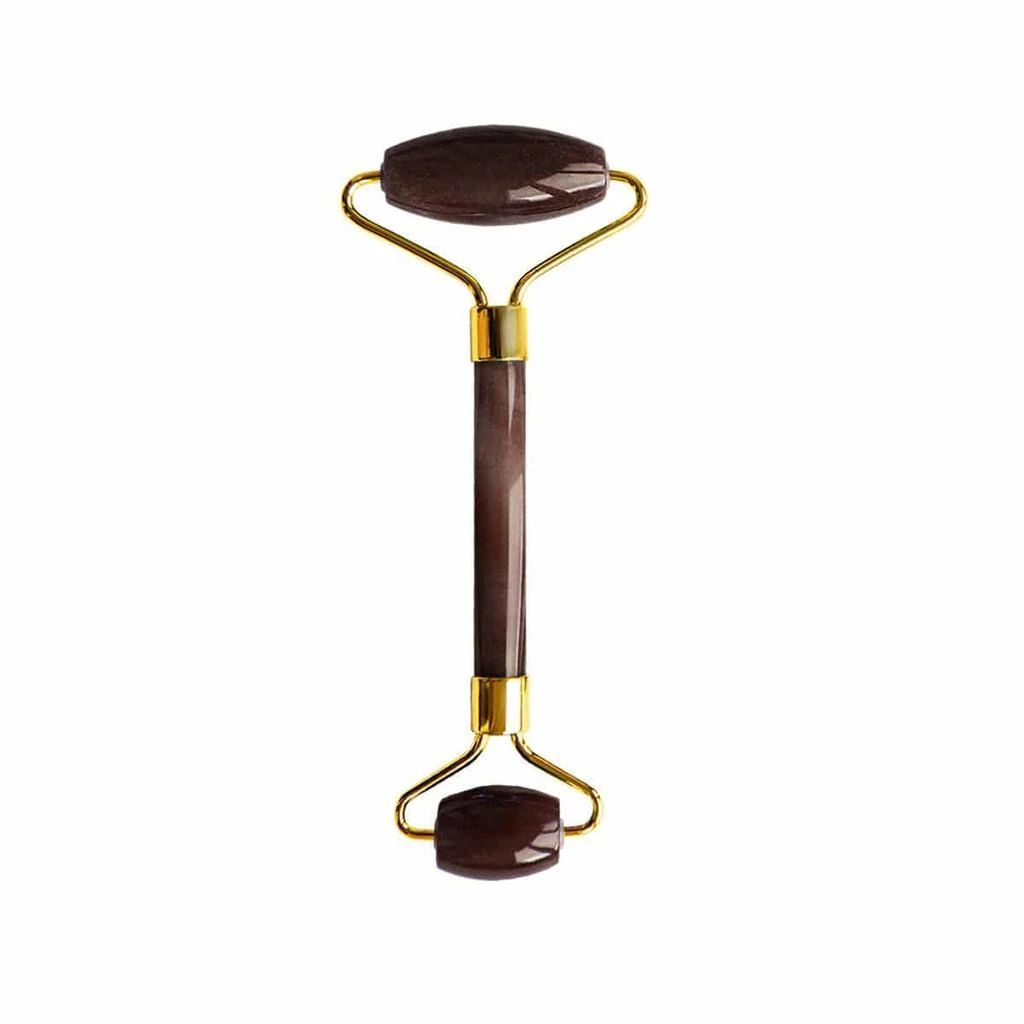 Dr. Botanicals Tiger Eye Harmony and Balancing Facial Roller (Gold Metal Handle) 1