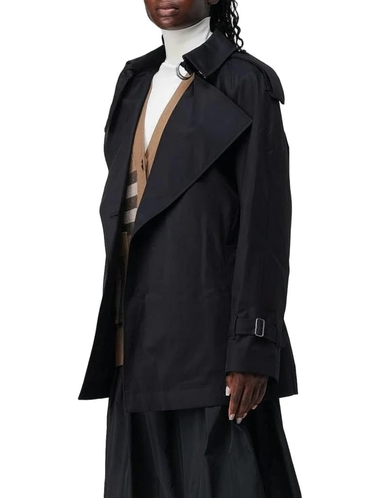 Burberry Double-Breasted Black Trench Coat with Belted Waist 4