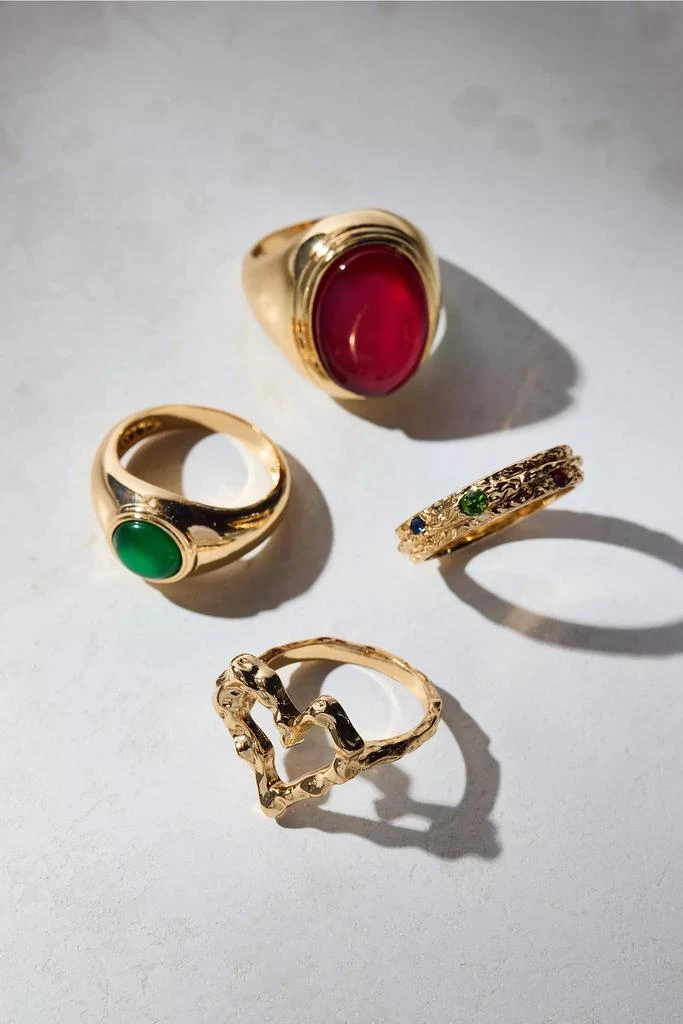 Urban Outfitters Garland Stone Ring Set 1