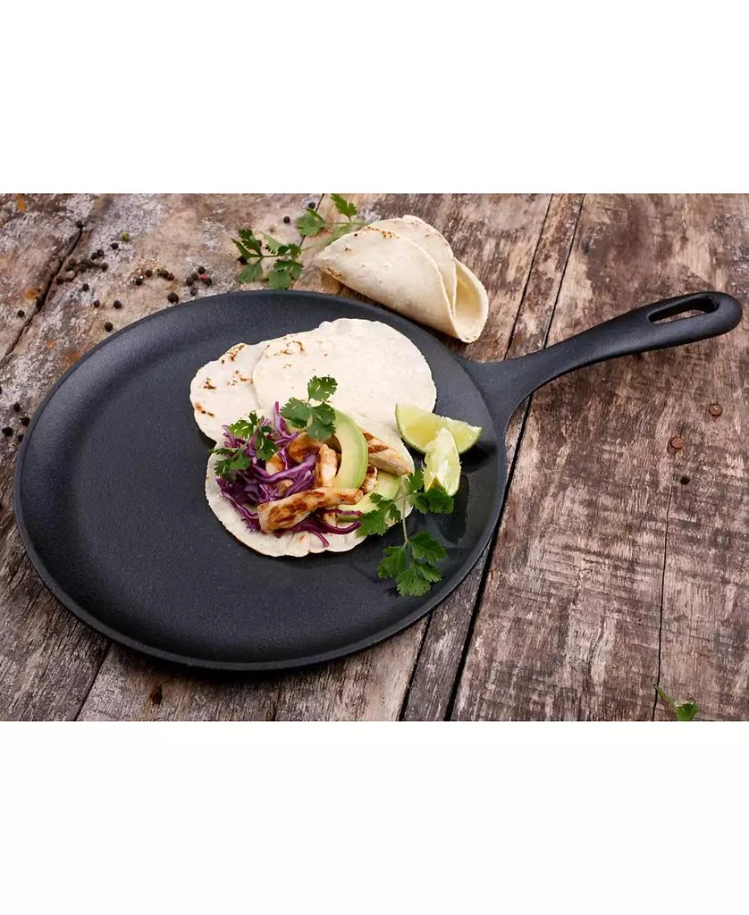 Victoria Cast Iron 10.5" Griddle and Crepe Pan 8