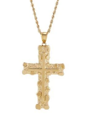 Belk 
Co. Nugget Cross Pendant in 10K Yellow Gold