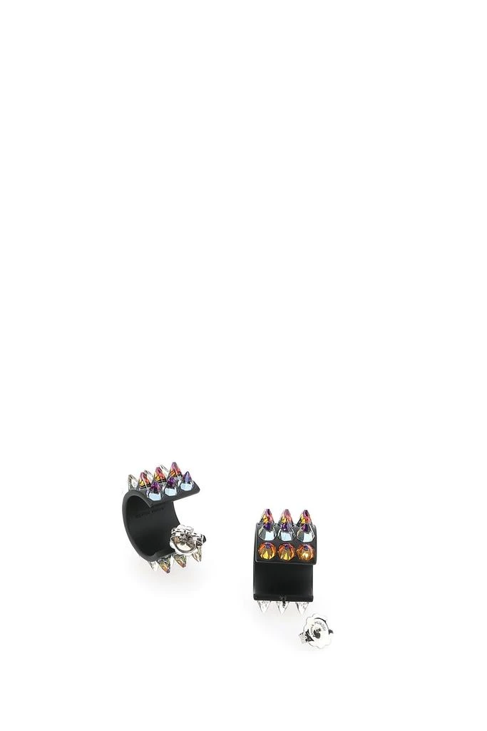 Amina Muaddi Embellished metal small Karma earrings 2