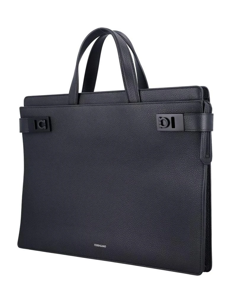 Salvatore Ferragamo Salvatore Ferragamo Briefcase With Gancini Buckles 3