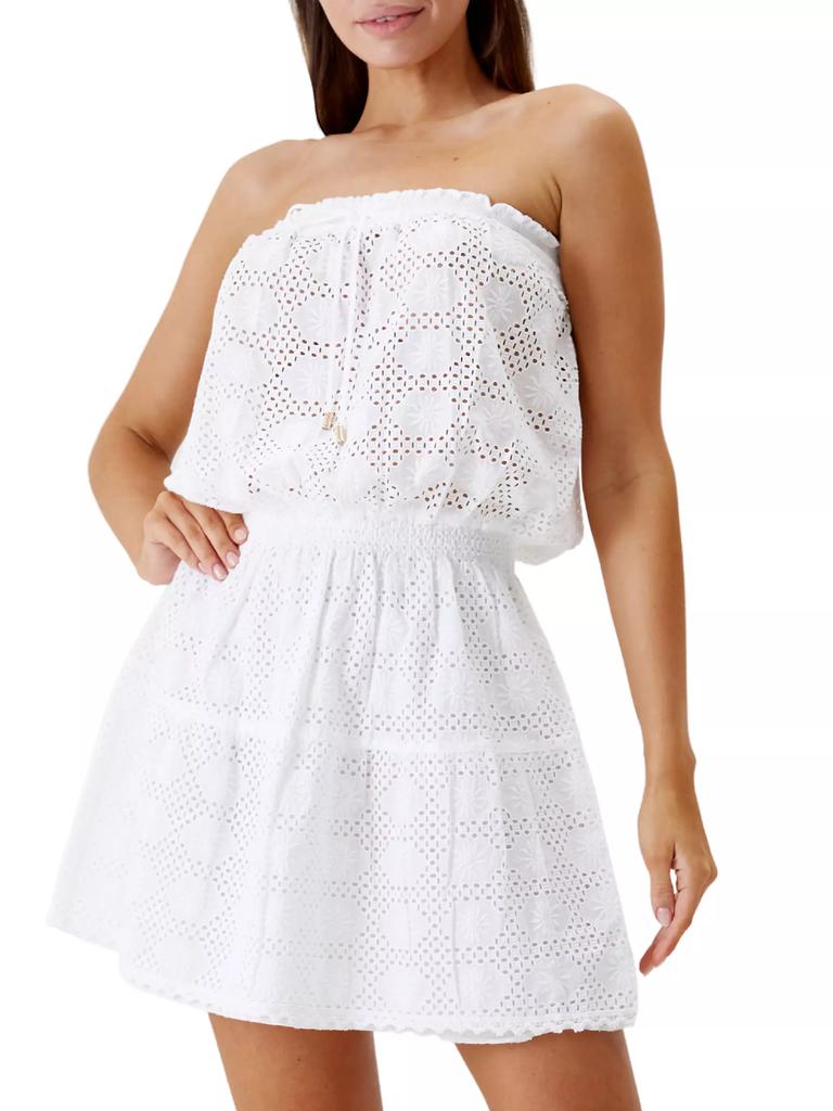 Melissa Odabash Colette Strapless Crocheted Minidress