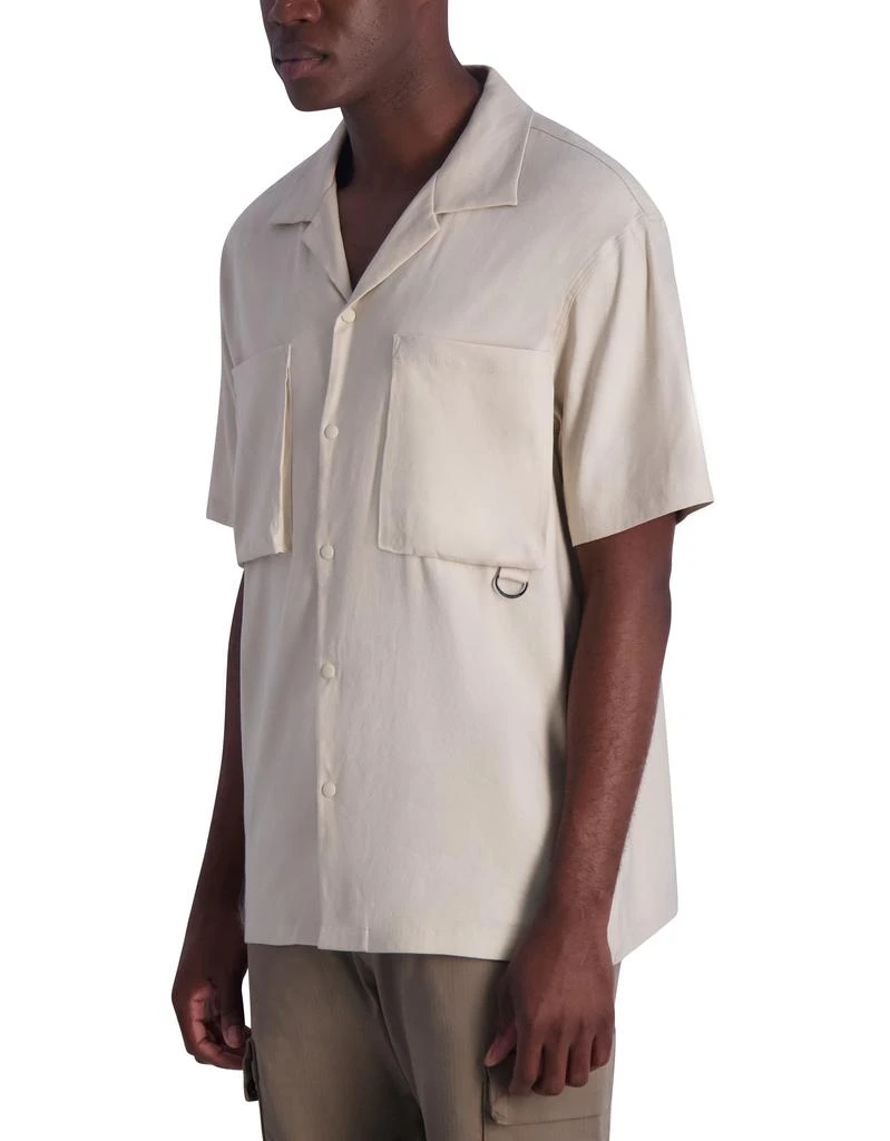 Karl Lagerfeld Paris SHORT SLEEVE BUTTON DOWN SHIRT JACKET WITH CHEST 3