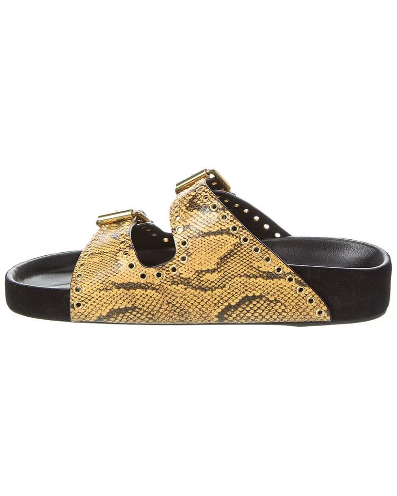 Isabel Marant Lennyo Snake-Embossed Leather Sandal 2