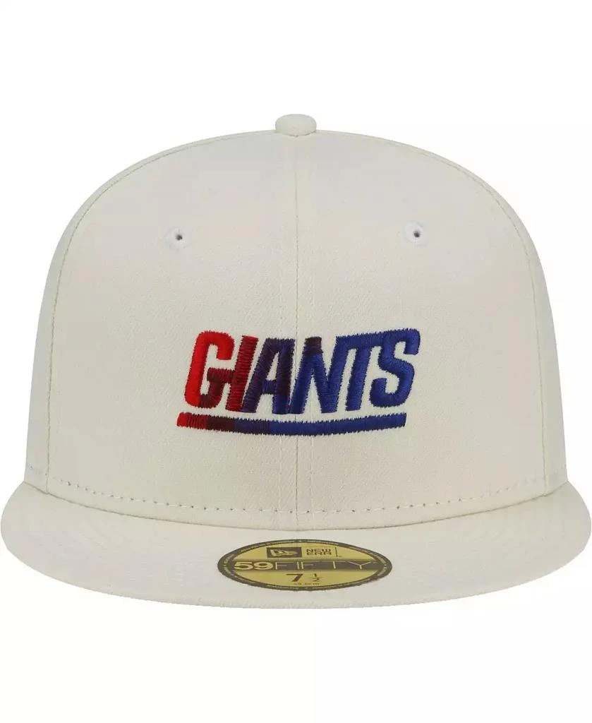 New Era Men's Cream New York Giants Chrome Dim 59FIFTY Fitted Hat 3