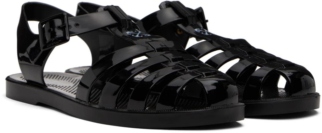 Off-White Black Arrow PVC Flat Sandals 4