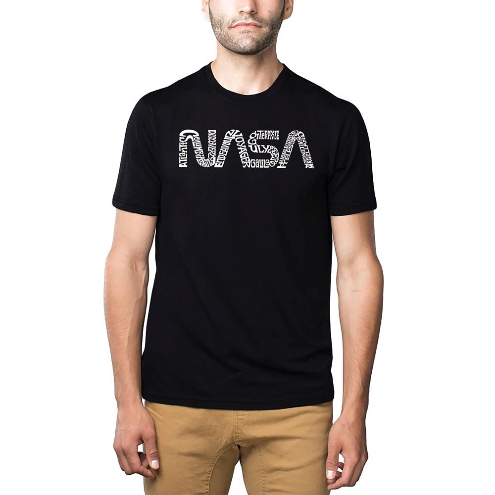 LA Pop Art Men's Premium Word Art T-Shirt - Worm Nasa