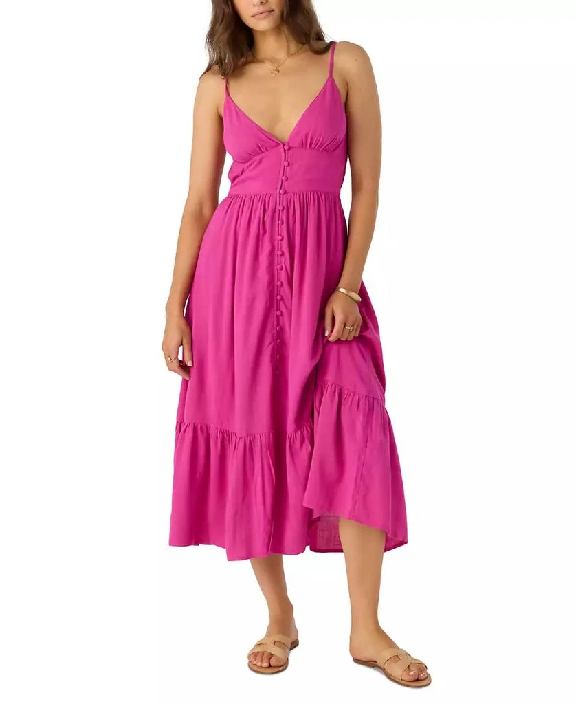 O'Neill Juniors' Pilar Woven Sleeveless Tiered Midi Dress 7