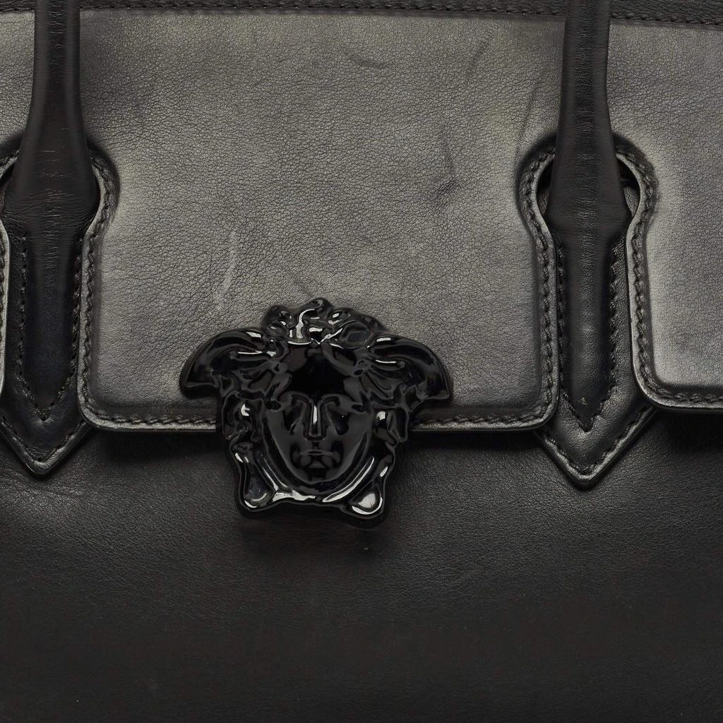 Versace Versace Black Leather Drawstring Empire Palazzo Tote 5