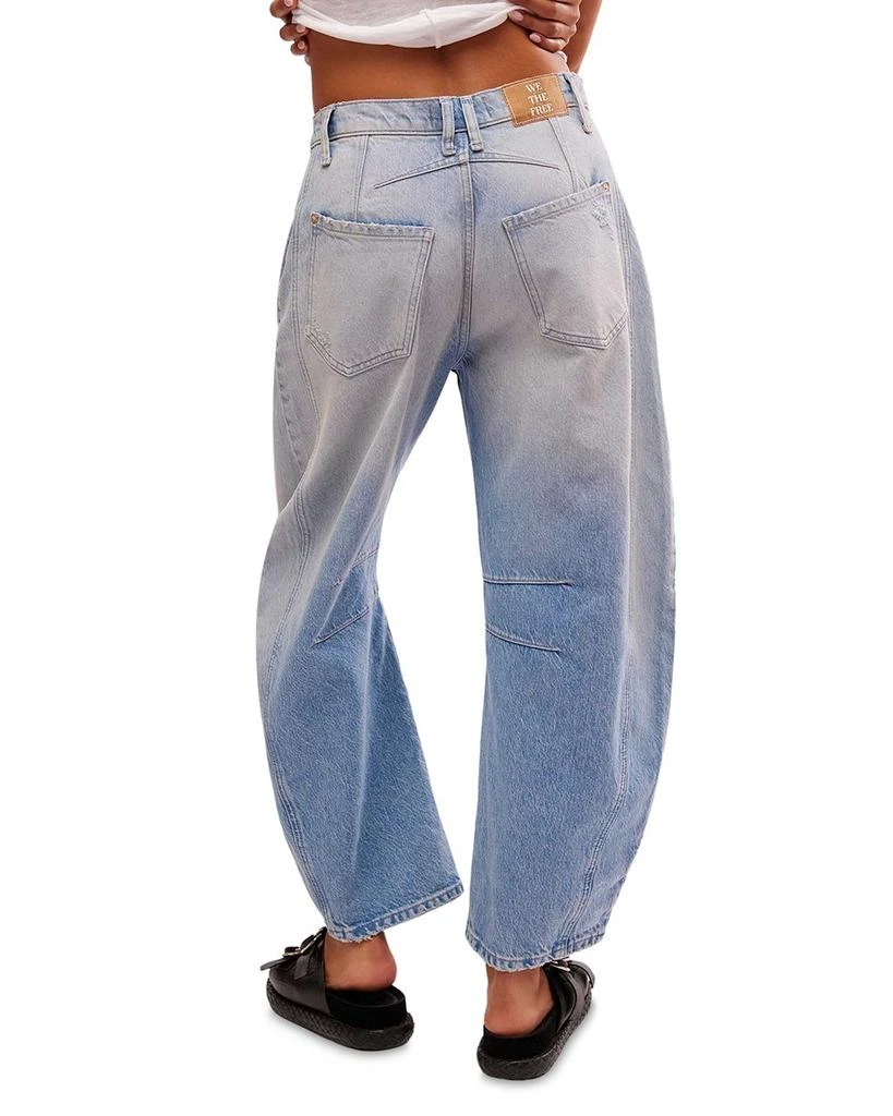 Free People We The Free Good Luck Mid Rise Barrel Jeans in Ultra Light Beam 7