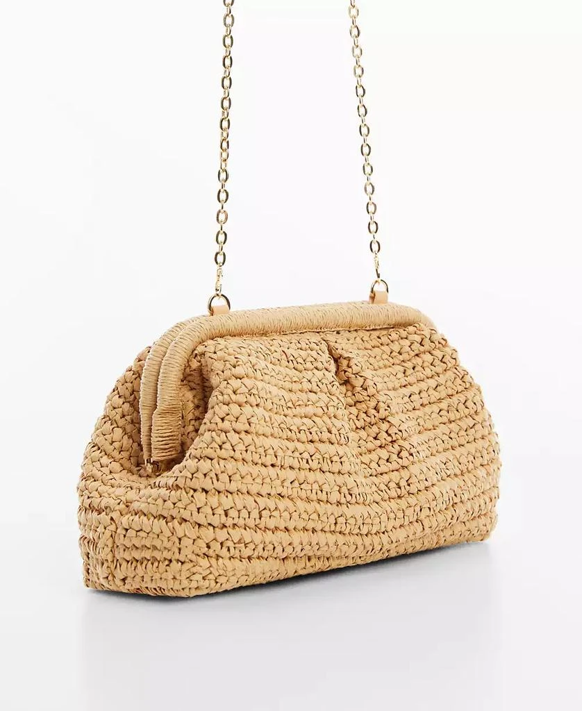Mango Women's Natural Fiber Clutch Bag 1