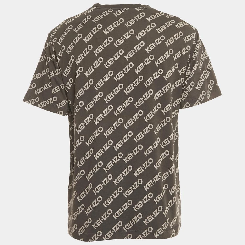 Kenzo Kenzo Grey Logo All Over Print Jersey T-Shirt S 2