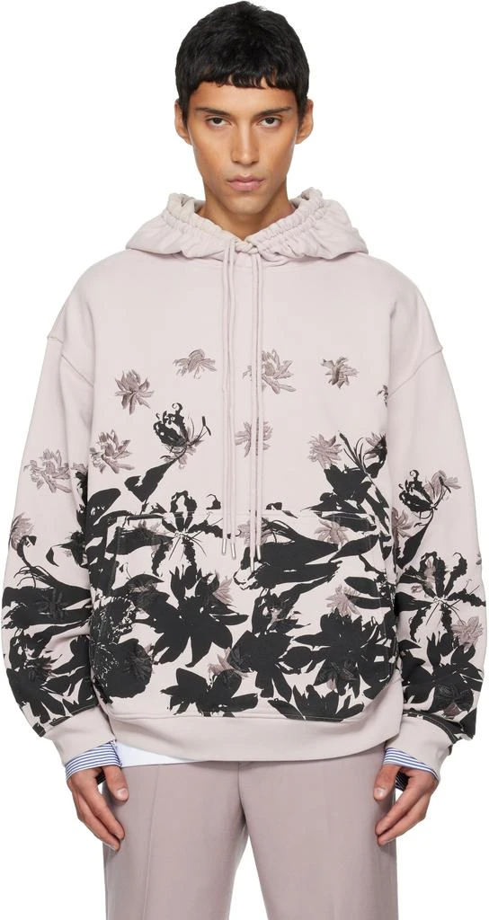 Dries Van Noten Pink Embroidered Hoodie 1